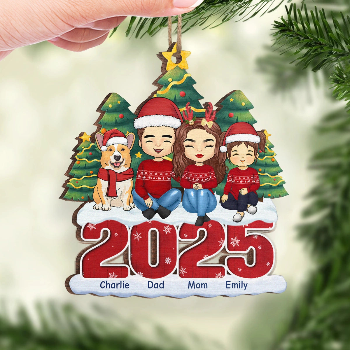 Christmas Adds To The Warmth Of A Family Love - Family Personalized Custom Ornament - Wood Custom Shaped - Christmas Gift For Family Members