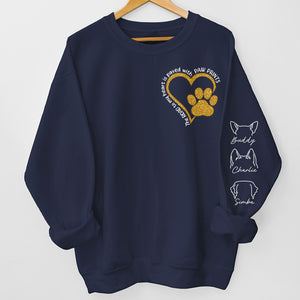 Sweat-shirt unisexe personnalisé « Road To Dog Mom Heart » avec motif sur la manche, pour chien et chat ; cadeau de condoléances, pour les propriétaires d'animaux et les amoureux des animaux.