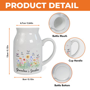 Nous commençons et terminons en famille - Vase à fleurs personnalisé pour la décoration intérieure - Cadeau de pendaison de crémaillère pour maman et grand-mère