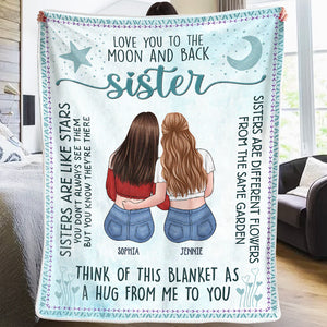 Sisters Are Like Stars - Bestie Personalized Custom Blanket - Gift For Best Friends, BFF, Sisters