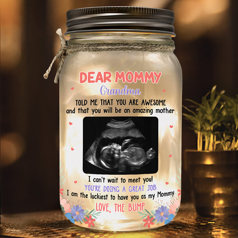 Photo personnalisée : vous serez une mère formidable ! Lampe en pot Mason personnalisée pour la famille ! Cadeau de naissance, cadeau pour la première maman