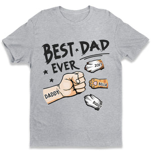 Le meilleur papa de tous les temps et son bébé à fourrure - T-shirt unisexe personnalisé pour chien et chat, sweat à capuche, sweat-shirt - Fête des Pères, cadeau pour les propriétaires d'animaux et les amoureux des animaux