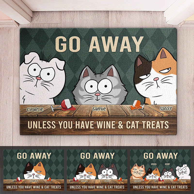 Go Away Unless You Have Cat Treats - Cat Personalized Custom Decorative Mat - Gift For Pet Owners, Pet Lovers