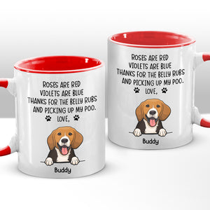 Merci de prendre soin de moi - Mug personnalisé avec accents pour chien - Cadeau de Noël pour les propriétaires d'animaux et les amoureux des animaux
