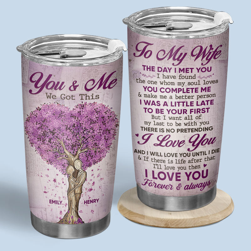 J'ai trouvé celui que mon âme aime - Verre personnalisé pour couple - Cadeau pour mari et femme, anniversaire