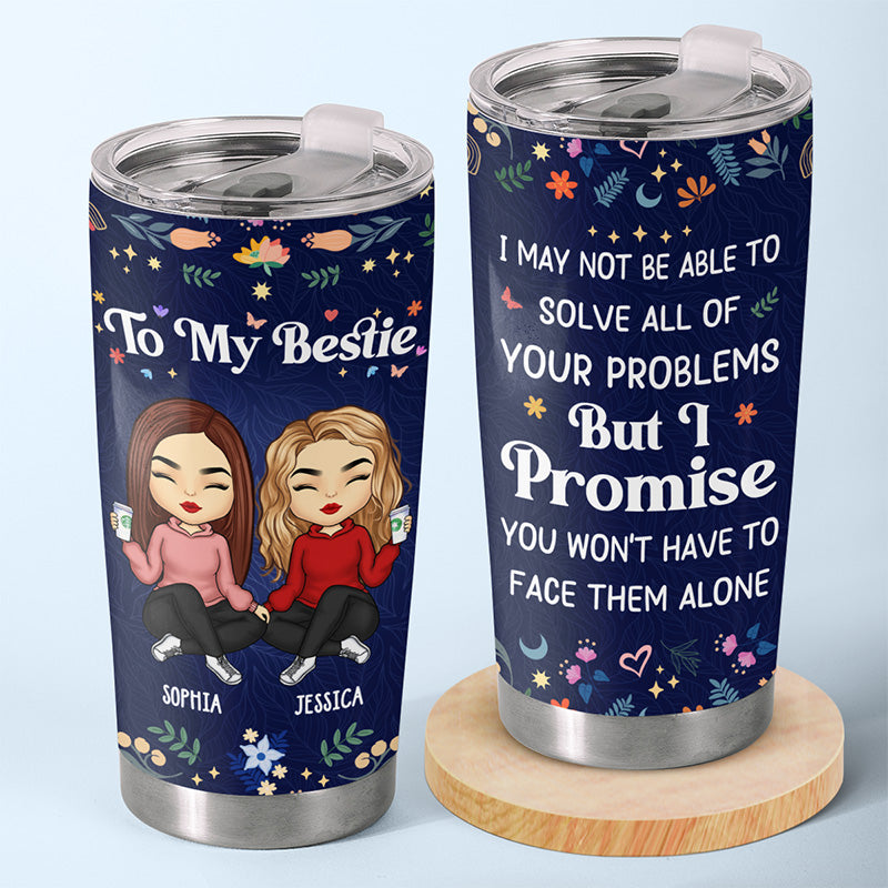 Grâce à toi, je souris beaucoup plus - Gobelet personnalisé Bestie - Cadeau pour meilleures amies, meilleures amies, sœurs