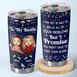 Grâce à toi, je souris beaucoup plus - Gobelet personnalisé Bestie - Cadeau pour meilleures amies, meilleures amies, sœurs