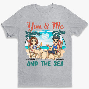Toi, moi et la mer - T-shirt unisexe personnalisé, sweat à capuche, sweat-shirt - Vacances d'été, cadeau pour mari et femme, anniversaire