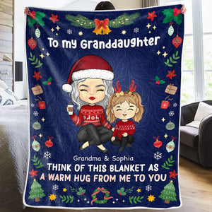 À ma petite-fille adorée - Couverture familiale personnalisée - Cadeau de Noël de maman, grand-mère