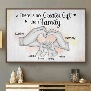 Il n'y a pas de plus beau cadeau que la famille - Affiche horizontale personnalisée pour la famille - Cadeau pour les membres de la famille
