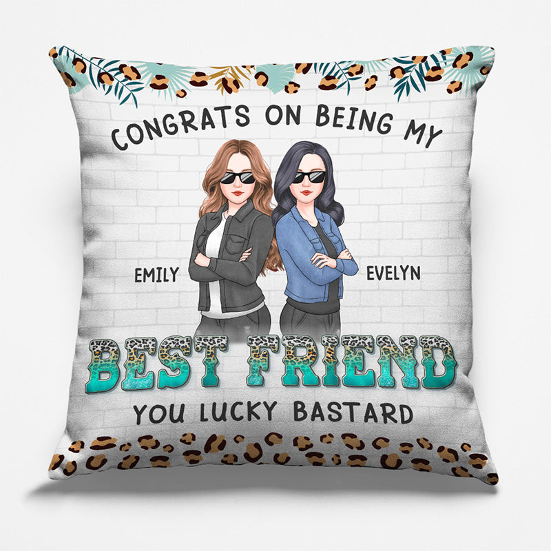 Tu es mon meilleur ami jusqu'à la fin - Coussin personnalisé Bestie - Cadeau pour meilleures amies, BFF, sœurs