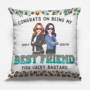 Tu es mon meilleur ami jusqu'à la fin - Coussin personnalisé Bestie - Cadeau pour meilleures amies, BFF, sœurs