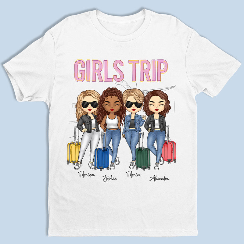 Voyage entre filles moins cher qu'une thérapie - T-shirt unisexe personnalisé pour meilleure amie - Vacances d'été, cadeau pour meilleure amie, meilleure amie, sœurs