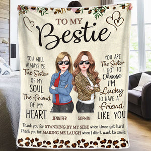Merci d'être à mes côtés aujourd'hui et toujours - Couverture personnalisée Bestie - Cadeau de Noël pour meilleures amies, BFF, sœurs