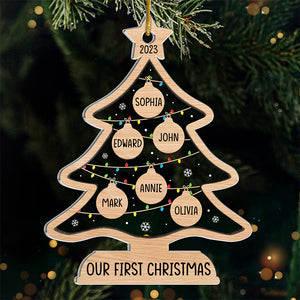 Le moment idéal pour célébrer - Ornement personnalisé pour la famille - Forme personnalisée en acrylique - Cadeau de Noël pour les membres de la famille