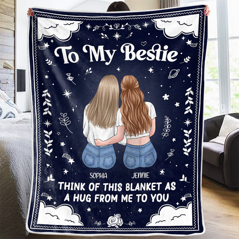Mon câlin pour toi - Couverture personnalisée Bestie - Cadeau pour meilleures amies, BFF, sœurs