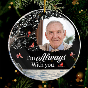 Photo personnalisée « Tu es mon meilleur souvenir » – Ornement personnalisé familial – Forme ronde en acrylique – Cadeau de Noël, cadeau de condoléances pour les membres de la famille
