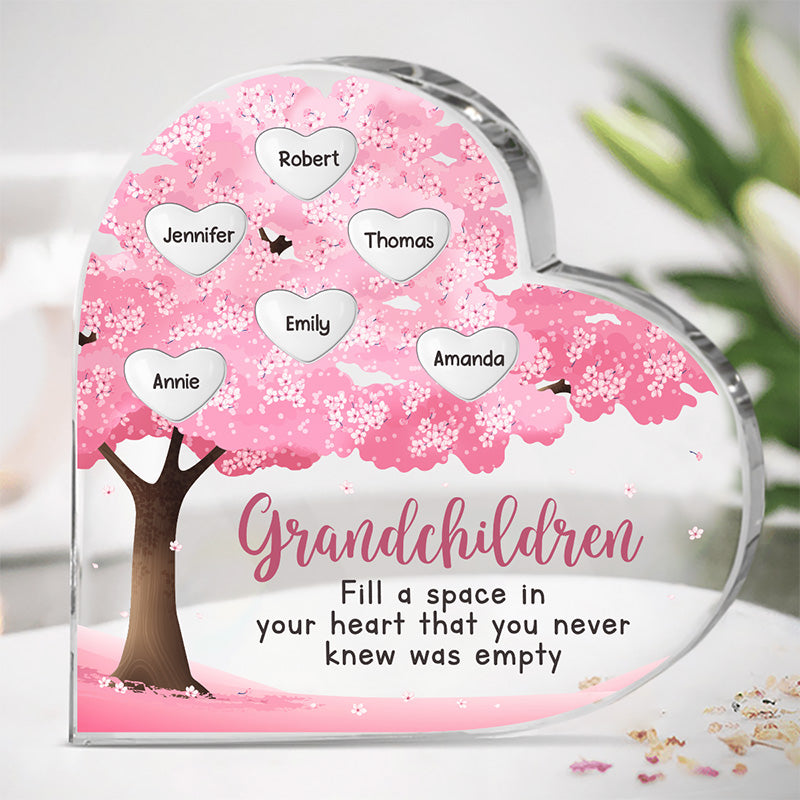 La plus grande bénédiction que votre cœur connaîtra jamais - Plaque acrylique personnalisée en forme de cœur pour la famille - Cadeau pour grand-mère, arrière-grand-mère