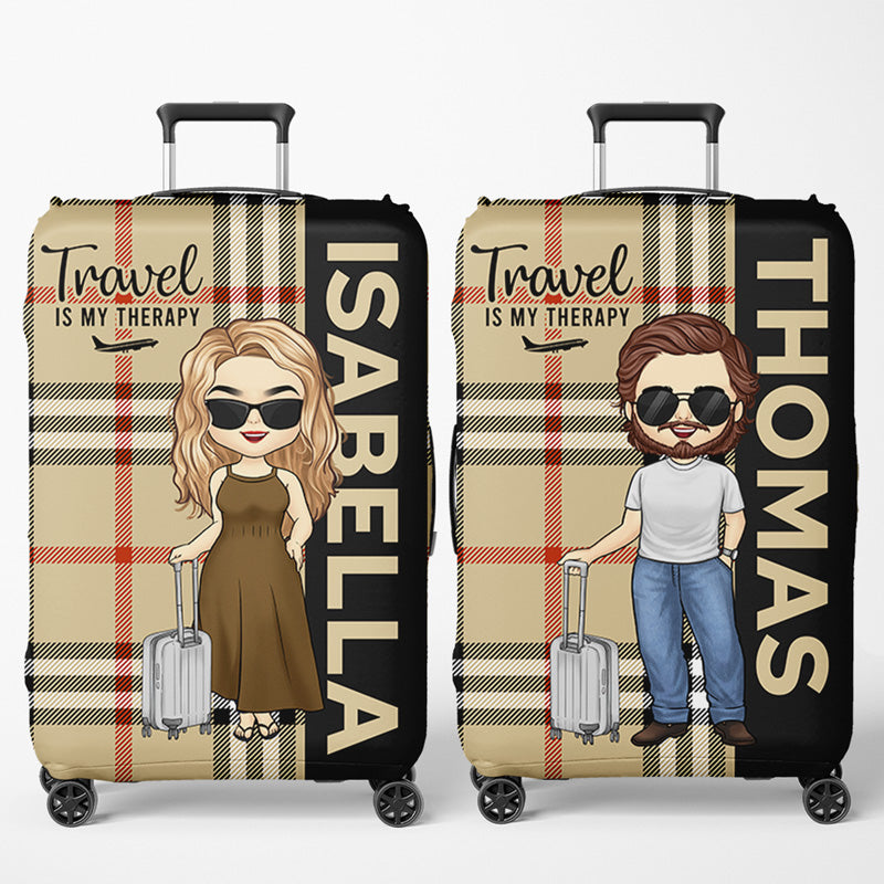Où que vous alliez, cela devient une partie de vous d'une manière ou d'une autre - Housse de bagage personnalisée de voyage - Cadeau de vacances, cadeau pour les amateurs de voyages d'aventure