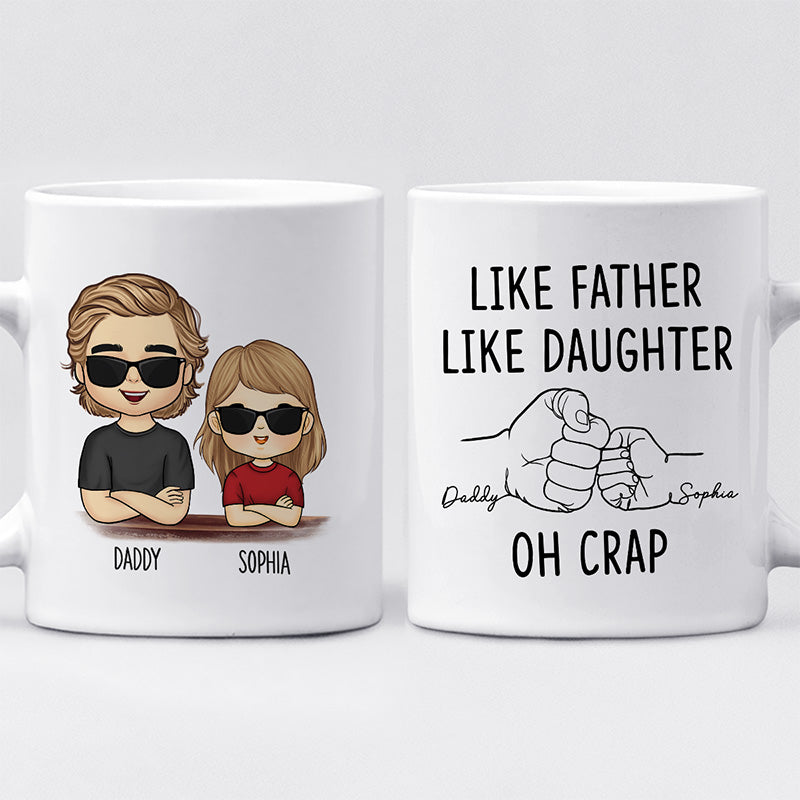 Tel père, telle fille - Mug personnalisé pour la famille - Cadeau pour les membres de la famille
