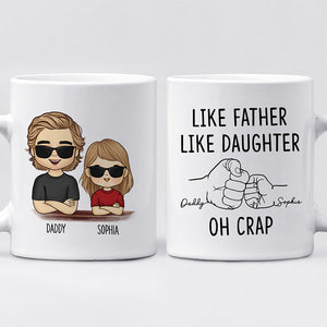 Tel père, telle fille - Mug personnalisé pour la famille - Cadeau pour les membres de la famille