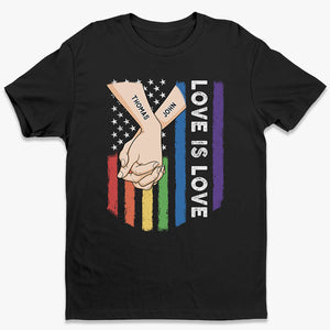 L'amour est l'amour - T-shirt unisexe personnalisé, sweat à capuche, sweat-shirt - Cadeau pour mari et femme, anniversaire, LGBTQ+