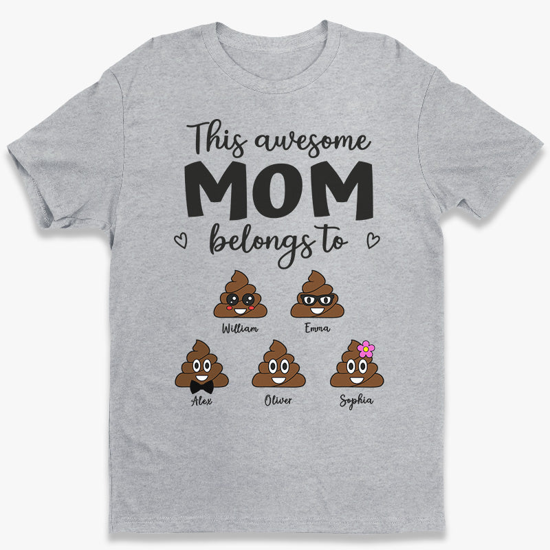 Cette maman géniale appartient à - T-shirt, sweat à capuche et sweat-shirt unisexe personnalisé pour la famille - Cadeau pour maman