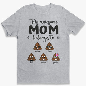 Cette maman géniale appartient à - T-shirt, sweat à capuche et sweat-shirt unisexe personnalisé pour la famille - Cadeau pour maman