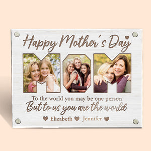 Cadre photo personnalisé avec photo de remerciement pour avoir rendu mon enfance inoubliable - Cadre photo magnétique en acrylique personnalisé pour la famille - Cadeau de fête des mères, d'anniversaire pour maman