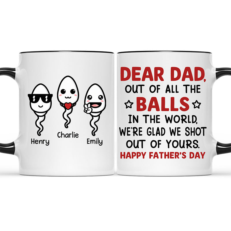 Nous sommes heureux d'avoir tiré de la vôtre - Tasse personnalisée avec accents personnalisés pour la famille - Cadeau de fête des pères, d'anniversaire pour papa
