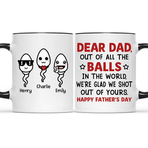 Nous sommes heureux d'avoir tiré de la vôtre - Tasse personnalisée avec accents personnalisés pour la famille - Cadeau de fête des pères, d'anniversaire pour papa