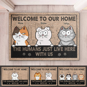Bienvenue dans la maison du chat - Tapis décoratif personnalisé pour chat - Cadeau pour les propriétaires et les amoureux des animaux