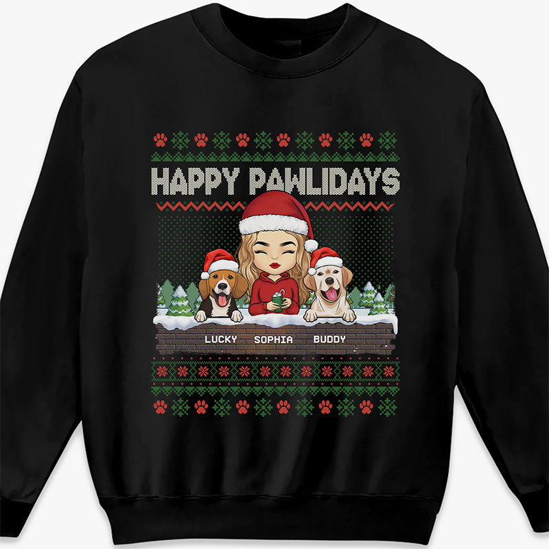 Je crois aux pattes du Père Noël - T-shirt, sweat à capuche et sweat-shirt unisexe personnalisé pour chien et chat - Cadeau de Noël pour propriétaires et amoureux des animaux