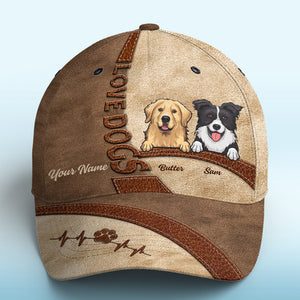 Le bonheur est un chiot chaleureux - Bonnet personnalisé pour chien, casquette classique à imprimé intégral - Cadeau pour propriétaires et amoureux des animaux