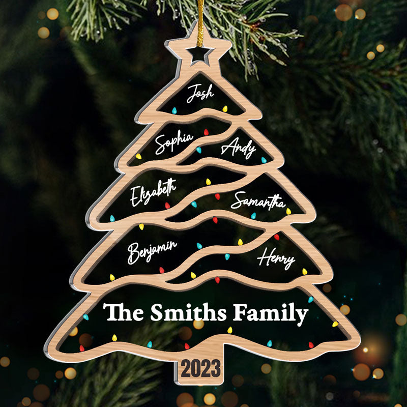 Il est temps de répandre l'amour, de partager des bénédictions et de créer de beaux souvenirs - Ornement personnalisé pour la famille - Forme personnalisée en acrylique - Cadeau de Noël pour les membres de la famille