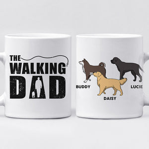 Mug personnalisé « The Walking Dad » avec chien – Cadeau pour les propriétaires et les amoureux des animaux