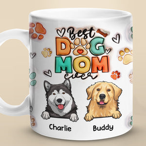 Mug personnalisé avec motif « Eat Sleep Pet Dogs Repeat » en 3D, effet gonflé, imprimé, cadeau idéal pour les propriétaires et les amoureux des animaux.