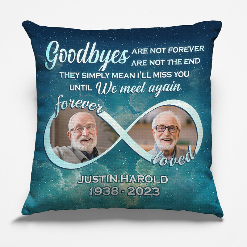 Oreiller photo personnalisé « Câlinez cet oreiller quand vous me manquez » - Oreiller personnalisé commémoratif - Cadeau de condoléances pour les membres de la famille