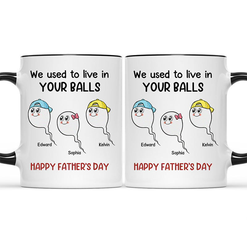 Thanks For Not Swallowing Us - Family Personalized Custom Accent Mug - Father's Day, Mother's Day, Birthday Gift For Dad, Mom