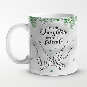 Le bonheur, c'est voir sa mère sourire - Mug personnalisé 3D à effet gonflé - Cadeau pour maman et fille