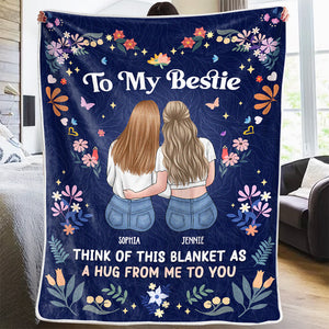 Je veux te faire un câlin, ma meilleure amie ! Couverture personnalisée pour meilleure amie ! Cadeau pour les meilleures amies, les meilleures amies et les sœurs
