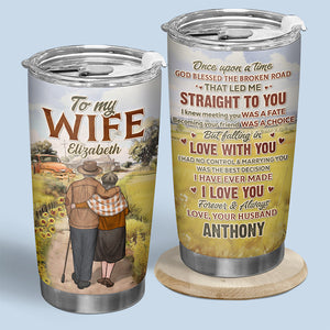 À ma femme, il était une fois - Verre personnalisé pour couple - Cadeau pour mari et femme, anniversaire