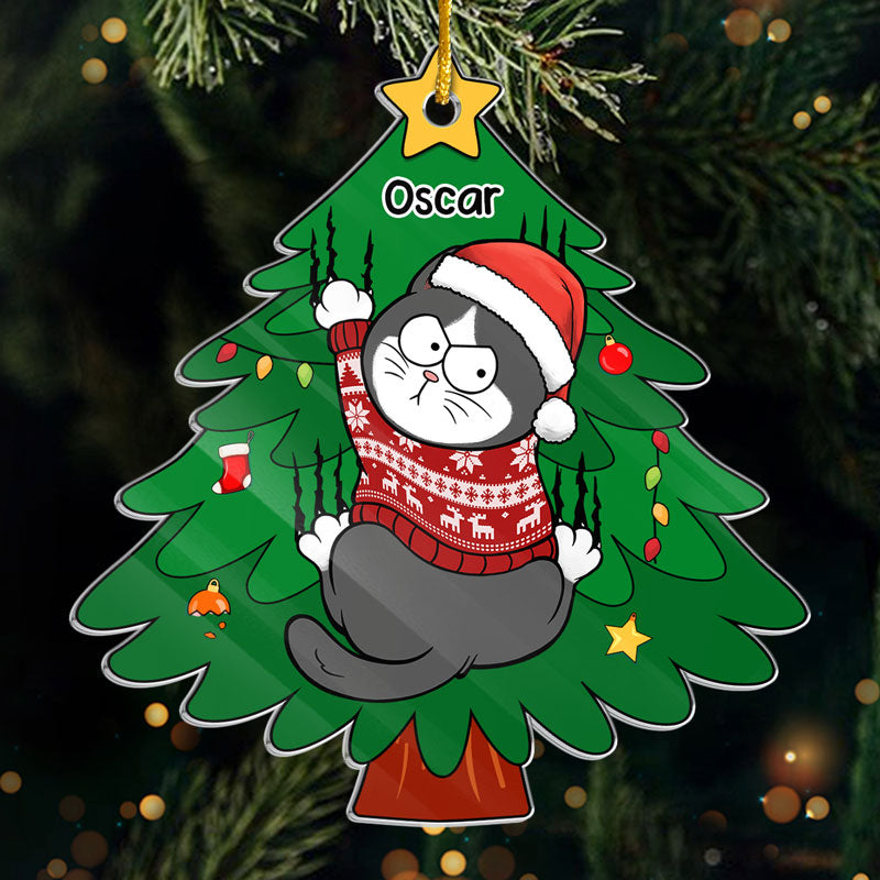 Jingle Cats All The Way - Cat Personalized Custom Ornament - Acrylic Custom Shaped - Christmas Gift For Pet Owners, Pet Lovers