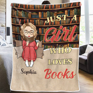 Une fille qui aime les livres, c'était moi - Couverture personnalisée - Cadeau de Noël pour les amoureux des livres