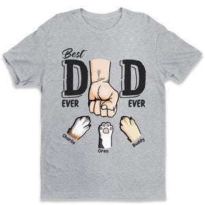 Le meilleur papa à fourrure de tous les temps - T-shirt, sweat à capuche et sweat-shirt unisexe personnalisé pour chien et chat - Fête des pères, cadeau pour les propriétaires d'animaux et les amoureux des animaux