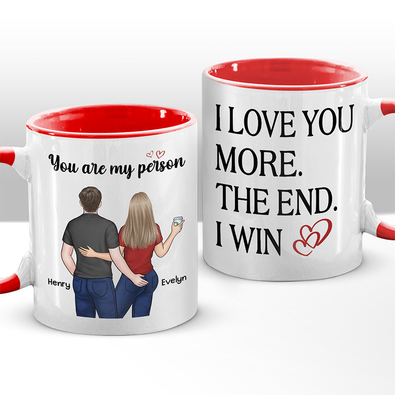 Je t'aime plus que je ne peux le dire - Tasse personnalisée pour couple - Cadeau pour mari et femme, anniversaire