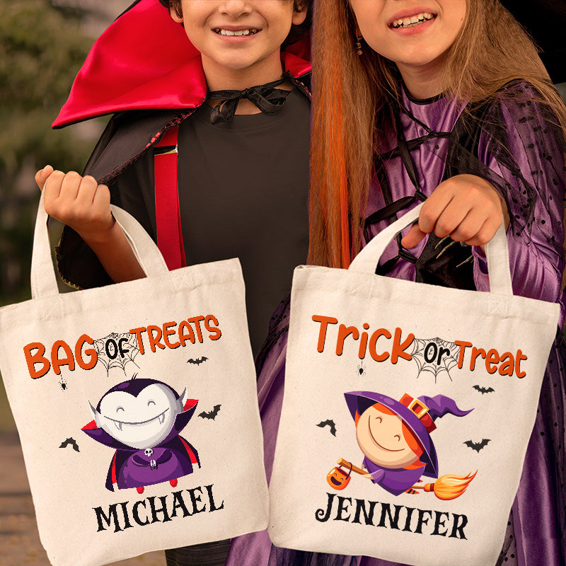 Sac fourre-tout personnalisé Candy Monster - Cadeau d'Halloween pour enfant