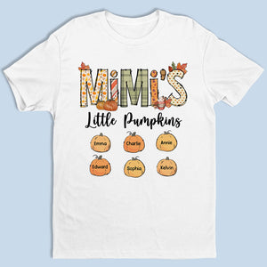 Grand-mère Petite Citrouille - T-shirt, sweat à capuche, sweat-shirt unisexe personnalisé pour la famille - Cadeau d'automne pour grand-mère