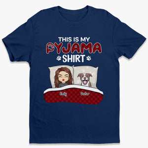 T-shirt unisexe personnalisé « C'est mon pyjama avec animal de compagnie » - Cadeau pour les propriétaires d'animaux et les amoureux des animaux