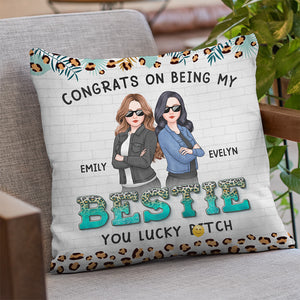 Tu es mon meilleur ami jusqu'à la fin - Coussin personnalisé Bestie - Cadeau pour meilleures amies, BFF, sœurs